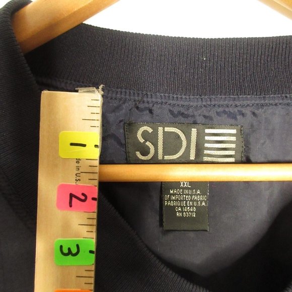 Vintage SDI Men's Blue Golf Wind Breaker Neck Long Sleeve Shirt Men's XXL - Picture 2 of 8